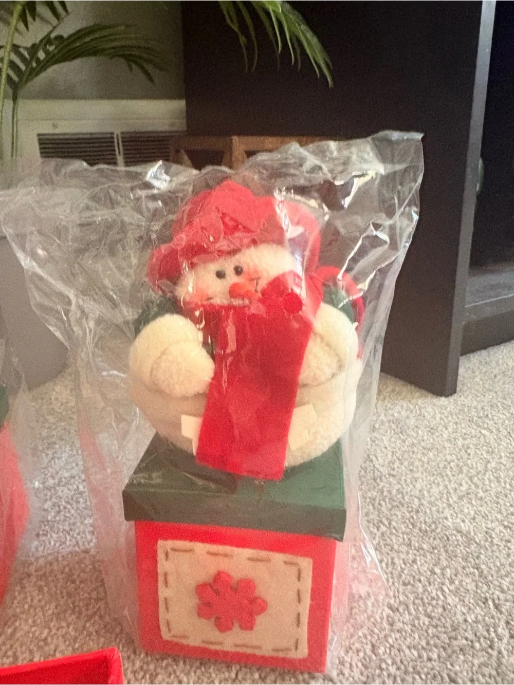 Hand Crafted Red and Green Christmas Character Gift Boxes